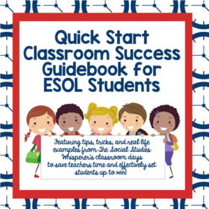 Quick Start Guide to Setting Up English Language Learners For Classroom Success! (1)